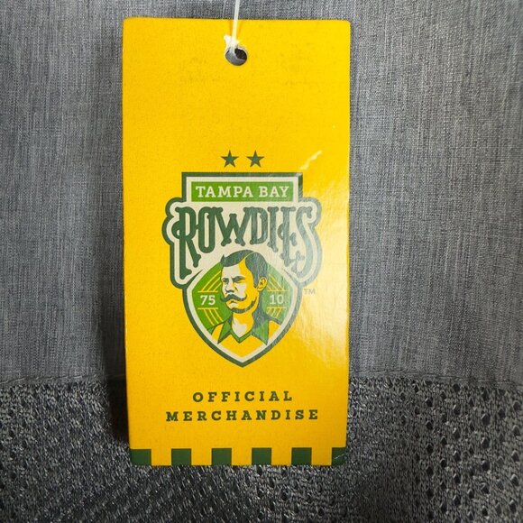 Tampa Bay Rowdies Official Jacket Windbreaker M Hooded Crest Green/Grey/Yellow - Picture 5 of 12